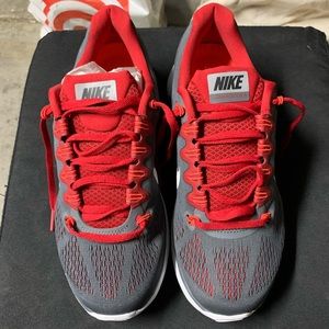 Nike Grey & Red Lunarlon Men’s Running Shoes